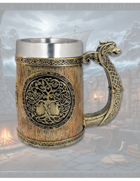 Taza XXL en resina modelo Arbol Vikingo