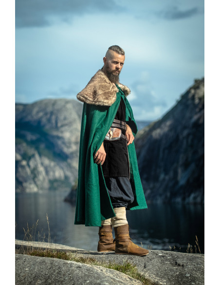 Unisex Viking Cape model Janne, green