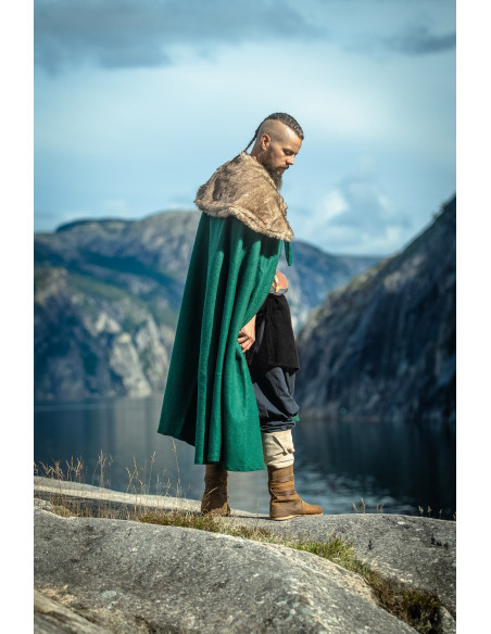 Unisex Viking Cape model Janne, green