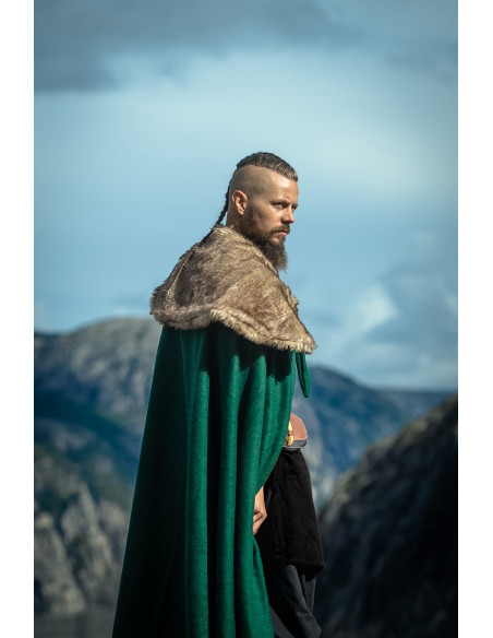 Unisex Viking Cape model Janne, green