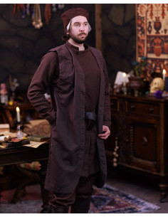 Lang middelaldervest model Oberon, farve brun