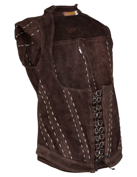 Middeleeuws corset van suède model...