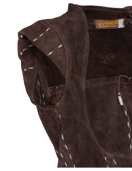 Middeleeuws corset van suède model...