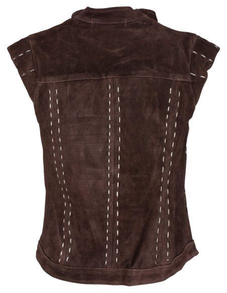 Middeleeuws corset van suède model...