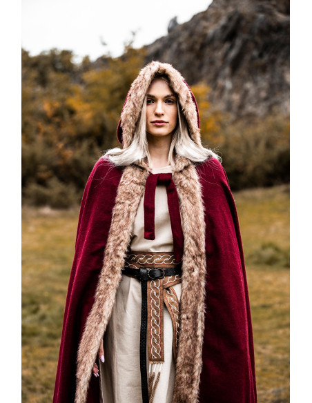 Capa vikinga modelo Fjell con piel...