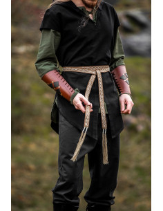 Unisex Gürtel Modell Veigga beige mit Stickereien