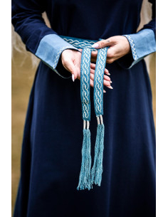 Unisex Veigga Ceintuur, blauw met borduursel