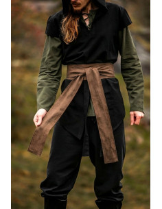 Unisex Gürtel Modell Torben, braunes Leinen