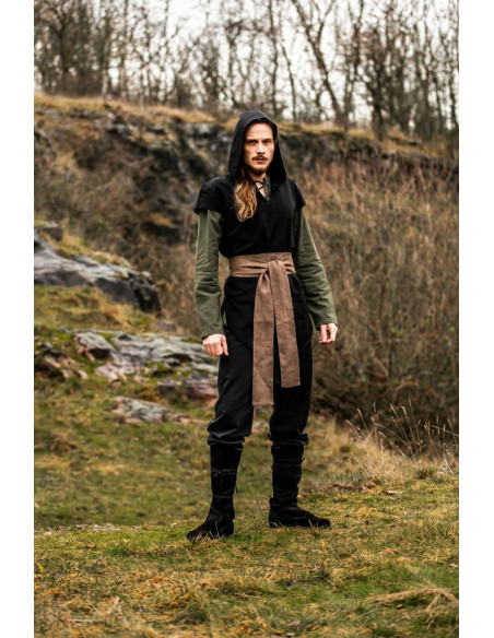 Unisex riem model Torben, bruin linnen