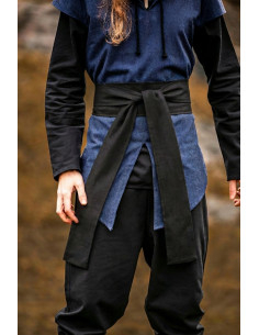 Unisex-Gürtel Modell Torben, schwarzes Leinen