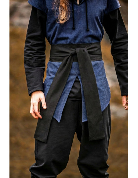 Unisex bælte model Torben, sort hør