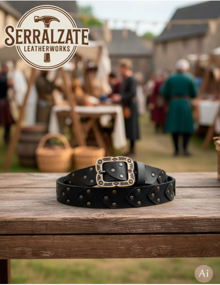 Vikingischer Gürtel aus Leder in...