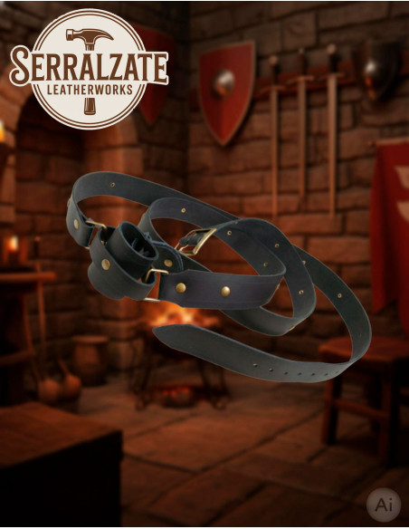 Cinturón medieval con tahalí para...