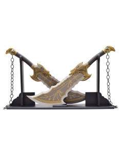 Réplica no oficial Dagas Kratos God of War, acero y soporte