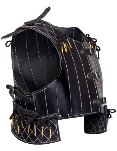 Peto medieval en cuero modelo Strigo, color negro