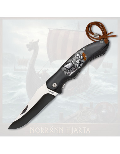 Albainox Viking Kniv, sort stamina håndtag