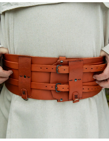 Dubbel middeleeuws leren riem model...