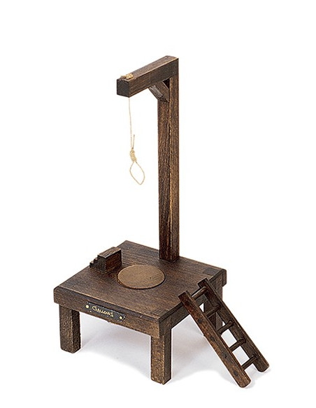 Mittelalterlicher Galgen (14x14x30 cm.)