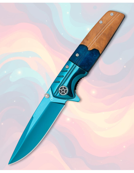 Navaja Albainox azul, mango olivo...