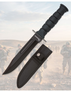 Cuchillo Táctico Albainox 10.8 cm Acero Negro