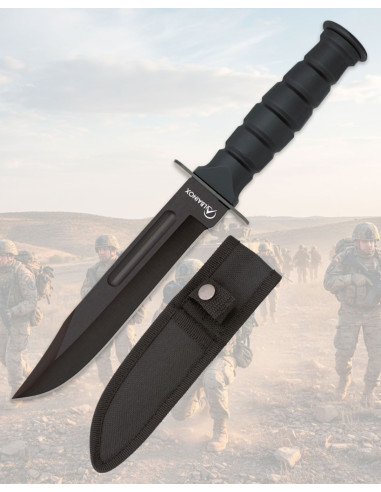 Cuchillo Táctico Albainox 10.8 cm Acero Negro