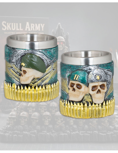Tole10 Skull Army Harsheid Glas, 6,5 cm