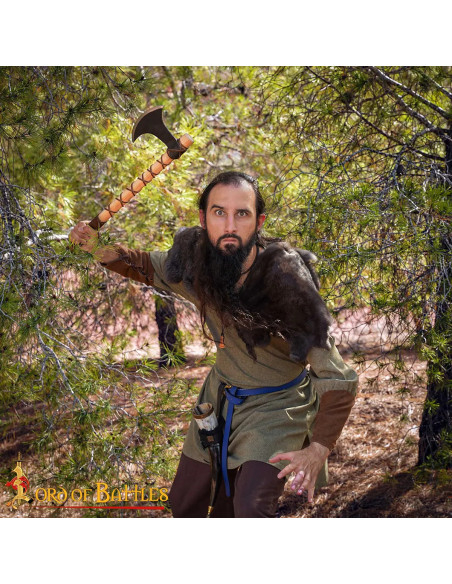 Hacha Vikinga forjada a mano con...
