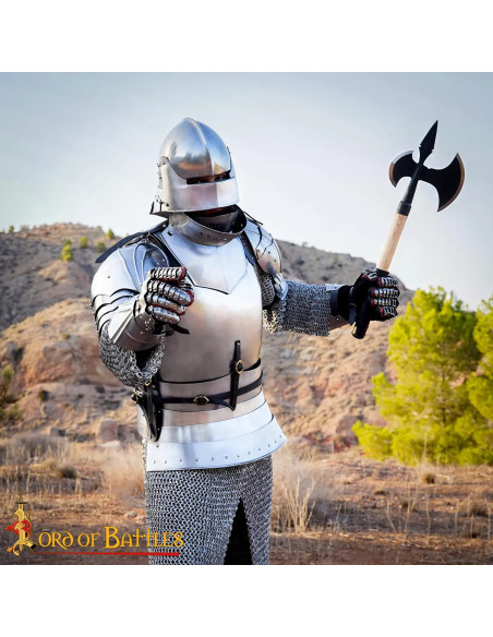 Hacha medieval acero al carbono...