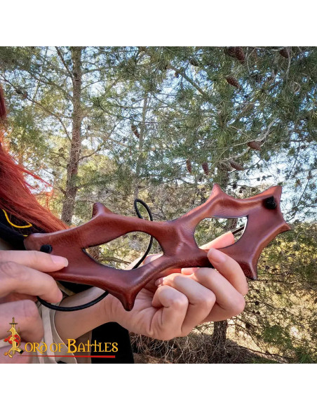Braune Ledermaske für LARP