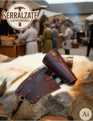 Historischer Freizeit-Armband aus robustem braunem Leder