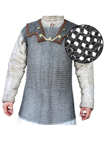 Lorica Hamata Kettenhemd aus legiertem Stahl mit Nieten (6 mm)