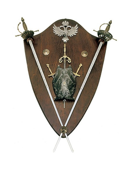 Panoplia medieval águilas y espadas...