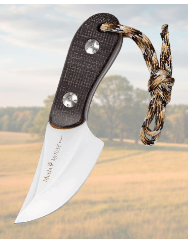 Muela Mouse Kniv, blad i Sandvik stål og micarta greb
