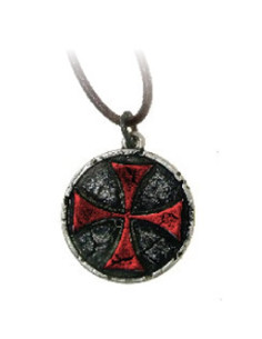 Roter Templer-Kreuz-Anhänger (3,3 cm)