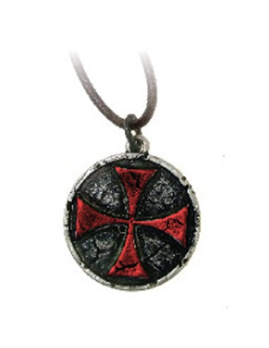 Røde Templar Kors vedhæng (3,3 cm.)