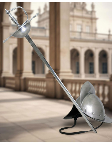 Pack Binomio de la Vieja Europa compuesto por un Morrión y Espada Cazoleta