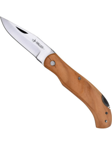 Backlock-Messer aus Nussbaum mit 420 Edelstahl