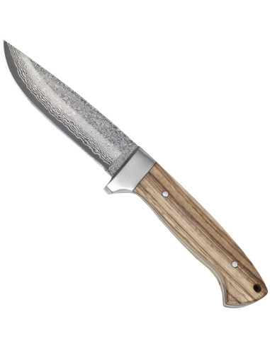 Håndlavet Damasco Zebrano kniv med stålskærm