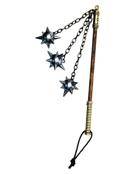 Mini mace 3 hoveder, langt håndtag