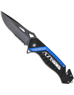Rescue Knife Smith and Wesson blauw