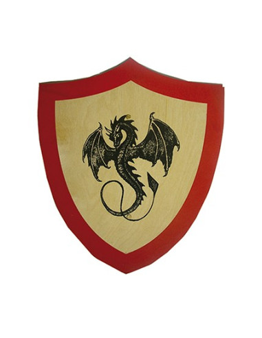 Escudo dragón negro para niños