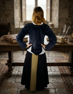 Corpiño medieval terciopelo encordado 2