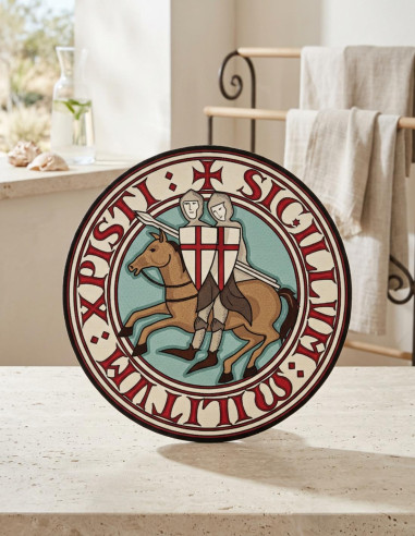 Toalla Redonda Caballeros Templarios de Algodón (varios tamaños)