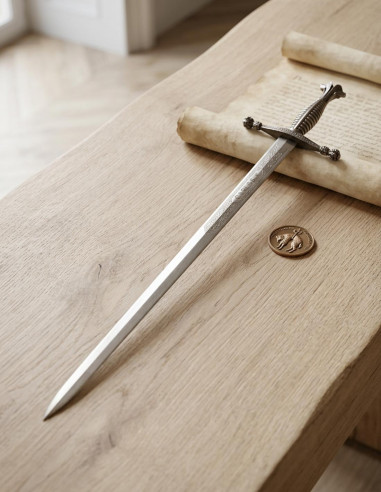 Espada Carlos V rústica, puño costillas