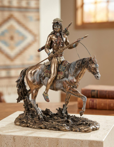 Sioux Indianerfigur zu Pferd