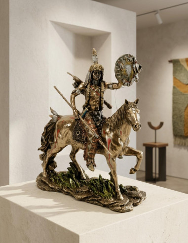 Figura Indio Cheyenne a caballo