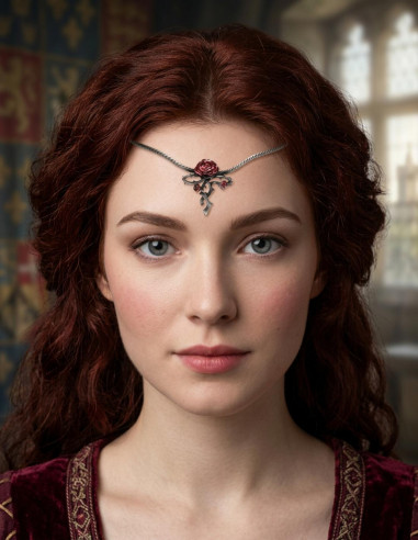 Tiara con perlas de cristal