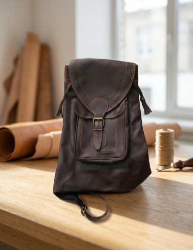 Zurrón medieval de piel