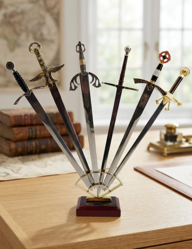 Juego medieval (2) de 6 abrecartas espadas históricas