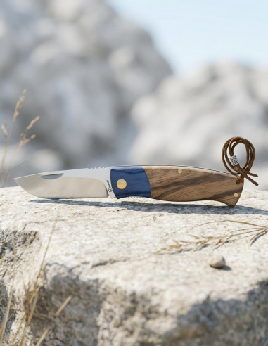 Navaja de campo Albainox mango zebra stamina azul